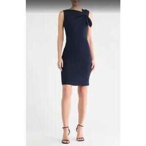 Banana‎ Republic Navy Blue Sleeveless Dress with Twist Knot Detail - Size 0